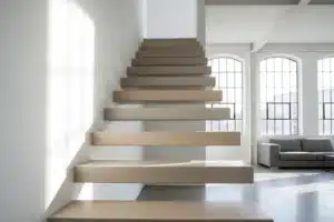 Escalier suspendu : une solution design et minimaliste