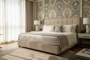 Papier peint tête de lit : la révolution déco qui transforme votre chambre en suite d'hôtel