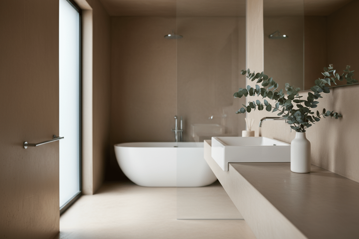 Idées de design pour une salle de bain en béton ciré réussie